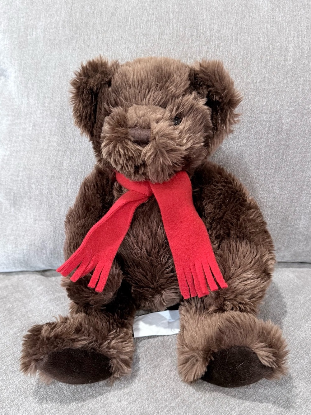 Vintage Fannie May Fanny Farmer Laura Secord Teddy Bear 12" Plush Red Scarf